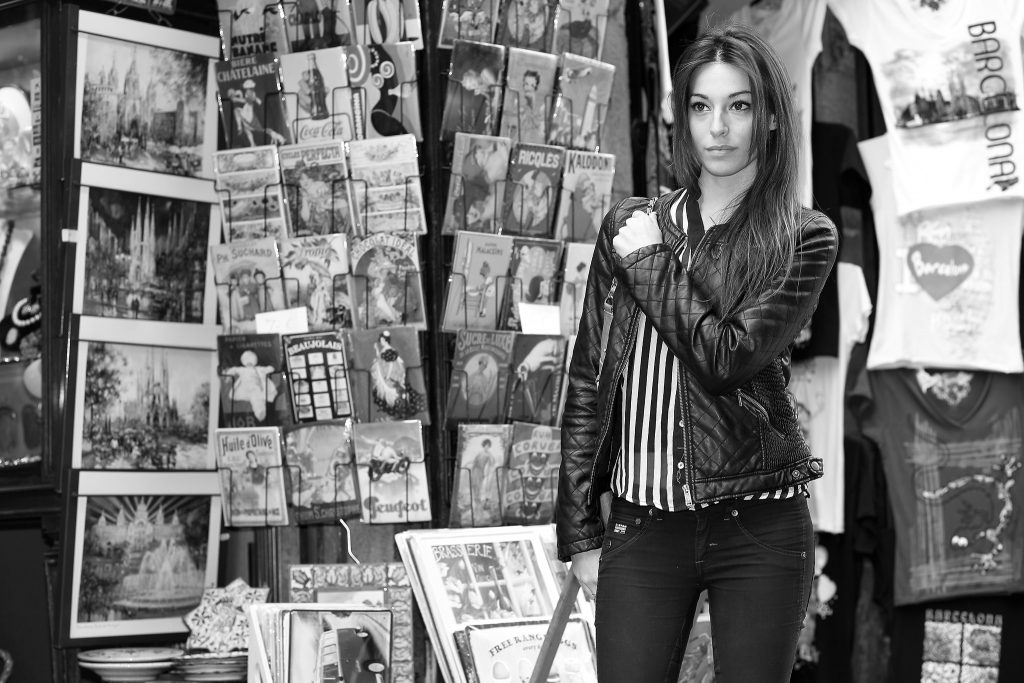 Foto de moda en blanco y negro